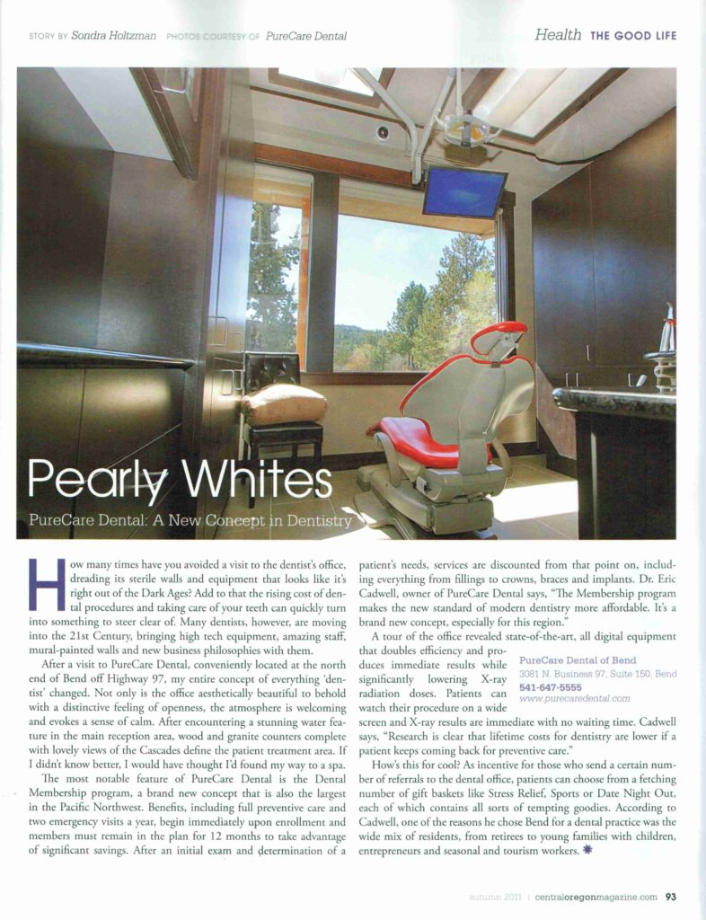 Central Oregon Magazine PureCare Dental Article
